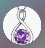 February Birthstone Necklace